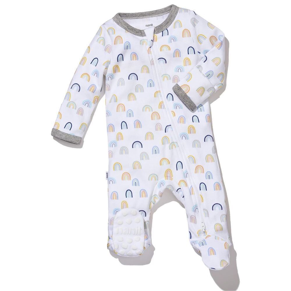 NWT Nanit Baby Organic Cotton Pajamas Sweet Rainbows 3-6 M
